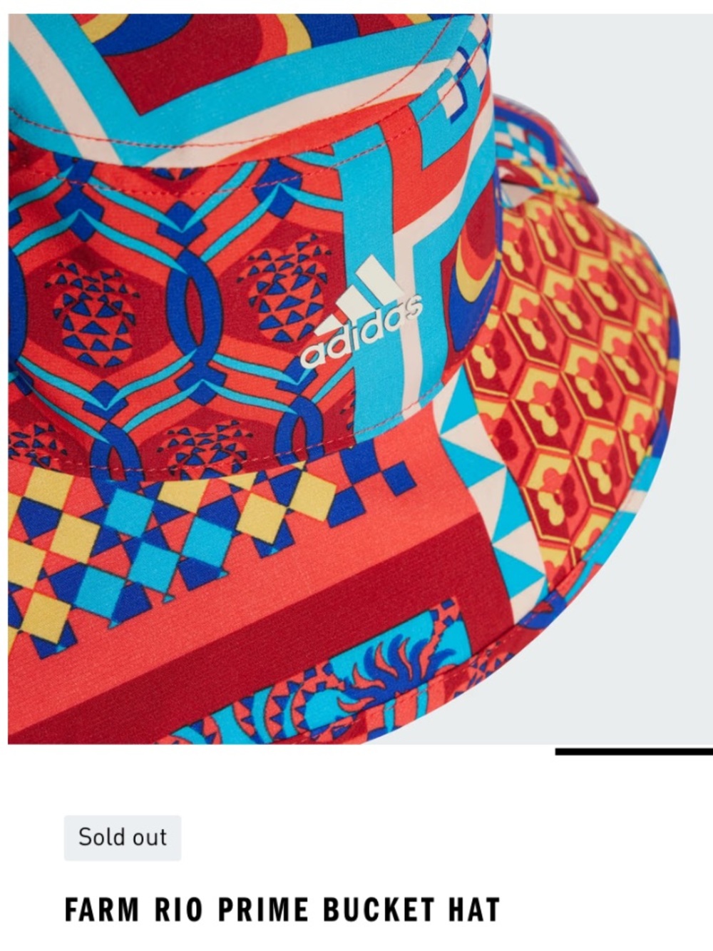 FARM Rio Multicolor Patterned Bucket Hat - Blue, Red, Yellow-GUC - Picture 3 of 8